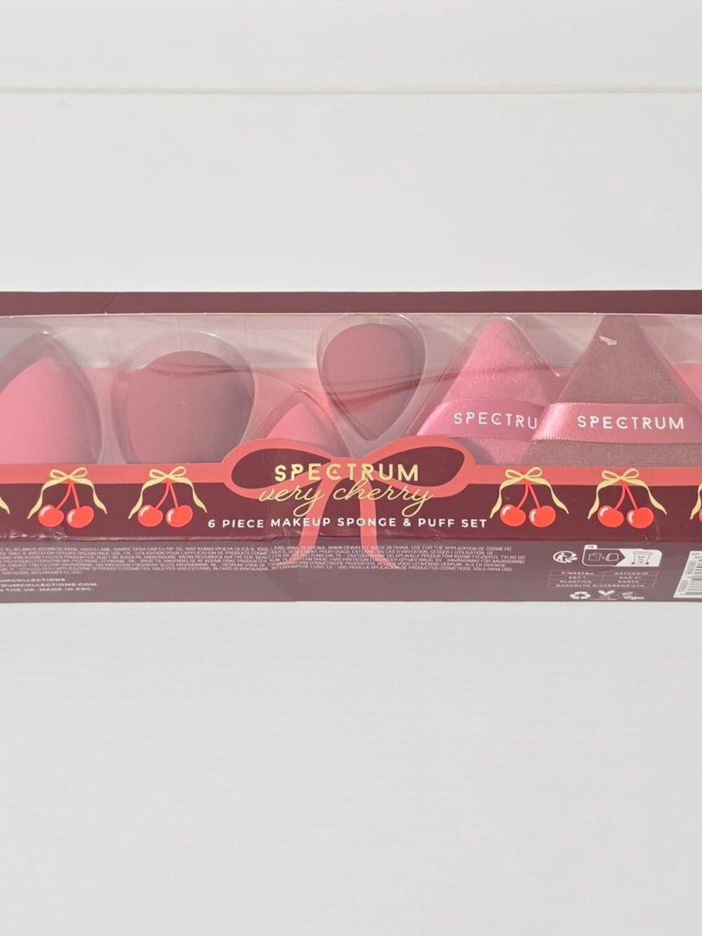 Spectrum Very Cherry 6 Piece Makeup Sponge & Puff Set